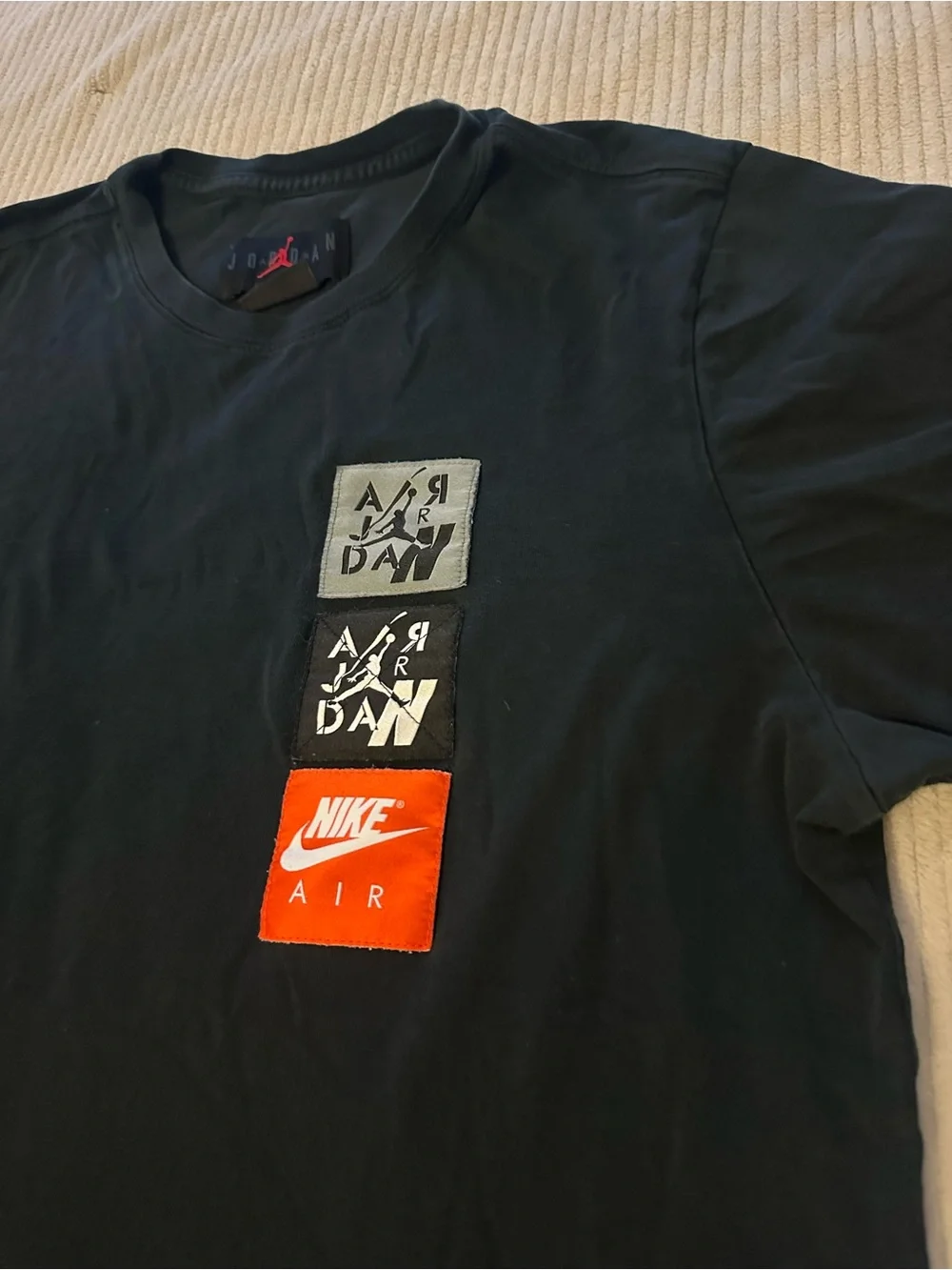 Mens Jordan Black Graphic Logo T-Shirt size M